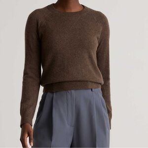 Mongolian Shrunken Cashmere Sweatshirt in Navy